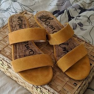 Burnt orange Sam Edelman slides